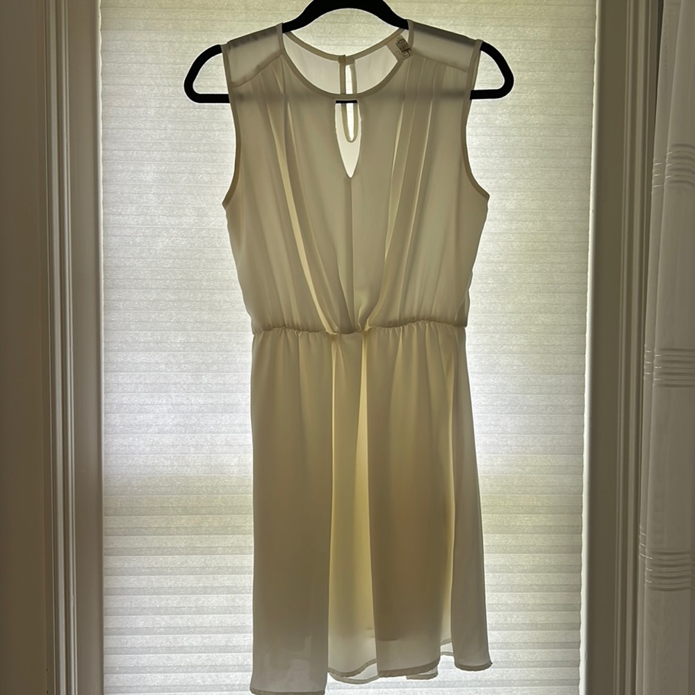 White polyester dress